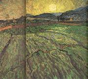Vincent Van Gogh Enclosed Field with Risihng Sun (nn04) oil painting on canvas
